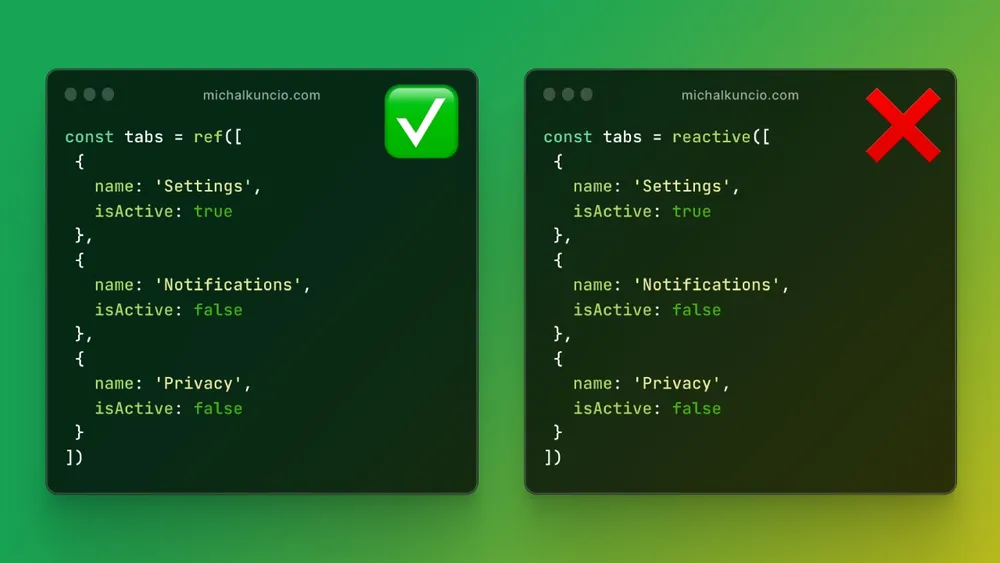 Please stop using reactive() in Vue 3 Composition API