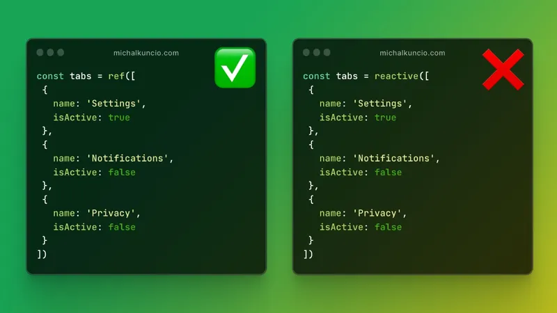 Please stop using reactive() in Vue 3 Composition API