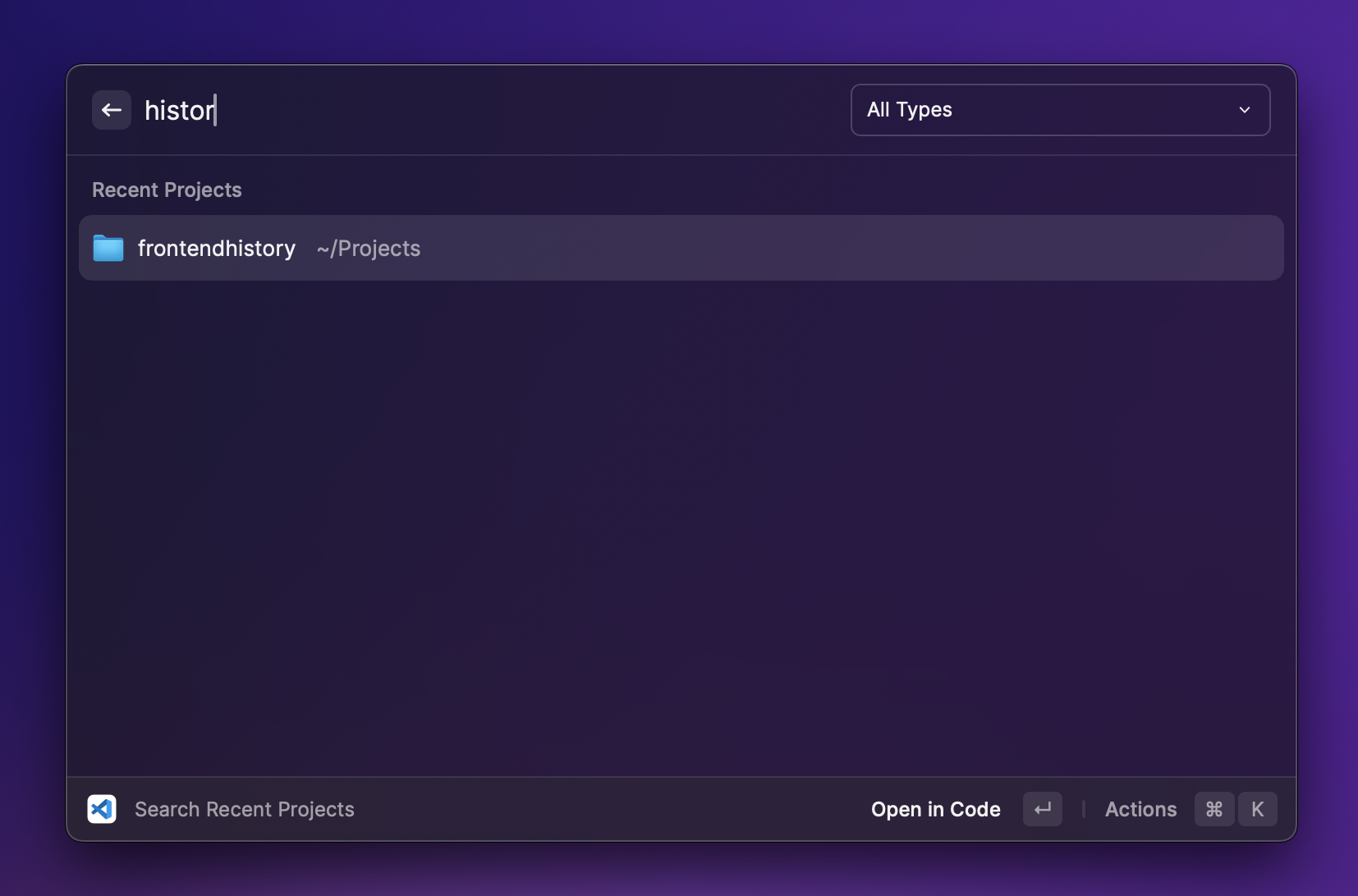 Search projects